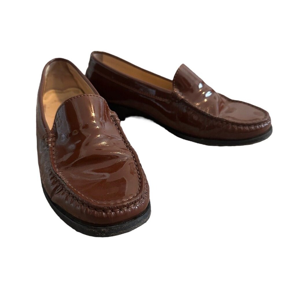 Tod's Brown Driving Loafer Shoe Patent Leather Women's Size‎ EU 36 US 5.5